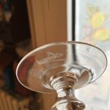 6 cut Sevres crystal wine glass set