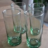4 glasses for orangeade/rattan cases