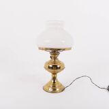 Lampe de table en laiton du milieu du siècle, années 1950