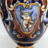 Gien earthenware vase, renaissance model
