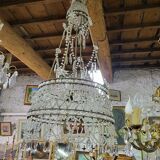 6-Light Funnel Pearl Tassel Chandelier