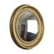 Large Round Wooden Butler Mirror Convex Mirror Witch's Eye Gold