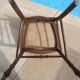 1 solid wood chair with green velvet top and nails