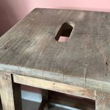 High wooden stool