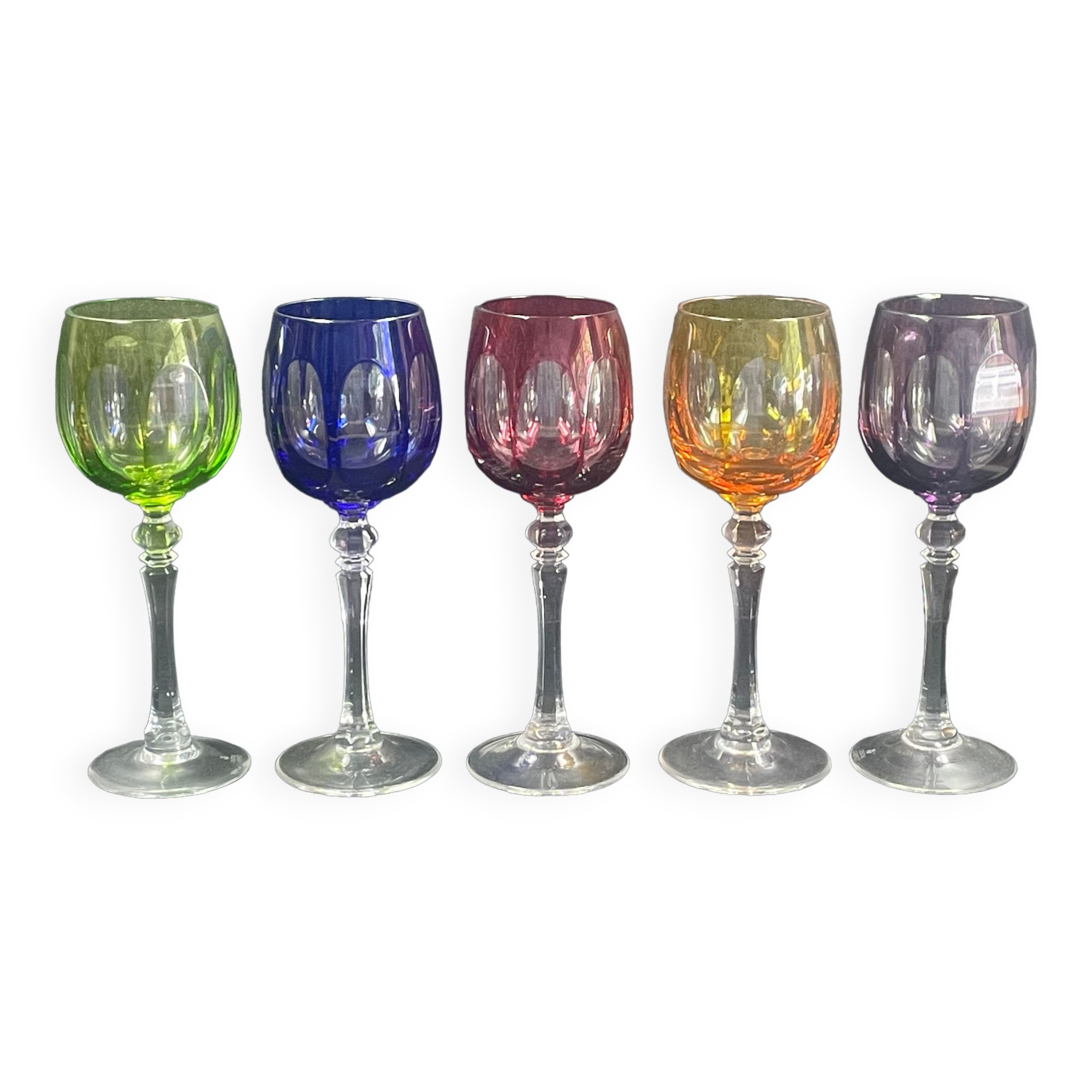 5 crystal stemmed glasses Cabinet WMF 21 cm