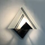 Pair of vintage Italian design metal wall lights from the 80s