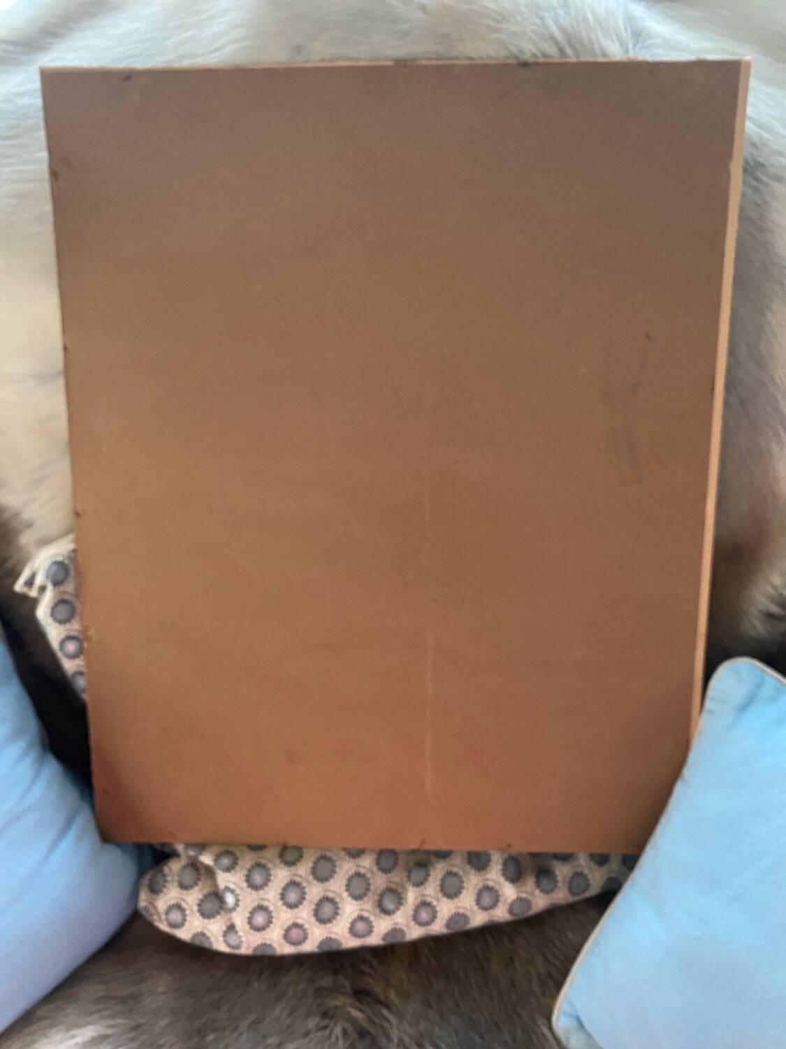 Antique watercolor still life on panel