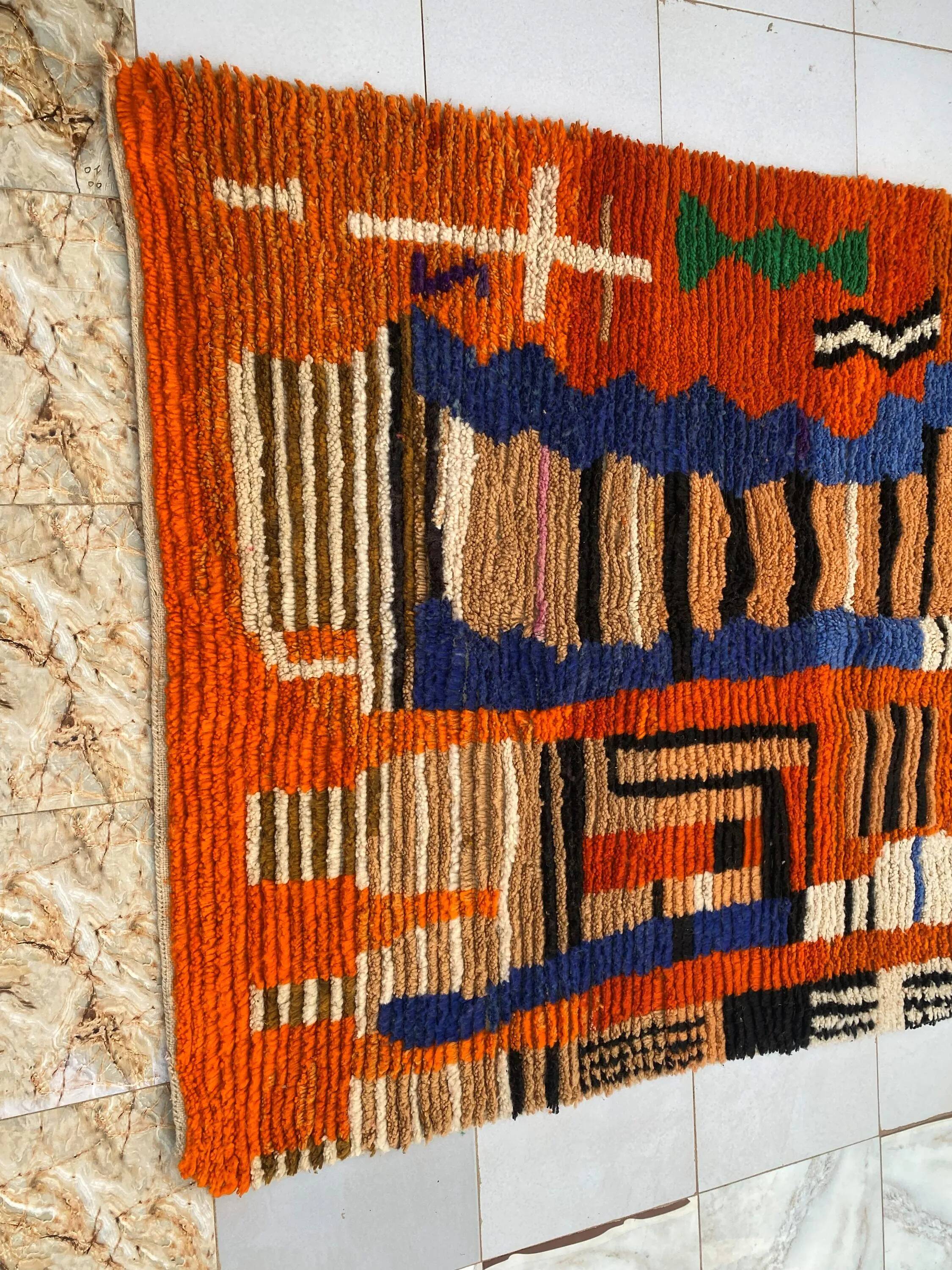 Large artisanal Moroccan rug 2.5 x 1.5 m