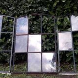 Industrial arched metal windows L73xH110 19th century glass roof