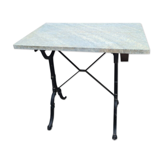 Cast iron coffee table and marble top