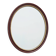 French Burgundy Lacquered Oval Mirror with Gilt Inner Edge, circa 1920
