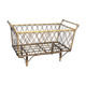 Children's crib bed in vintage 70s rattan