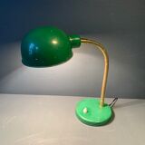 Lampe ancienne en métal émaillé vert, 1940