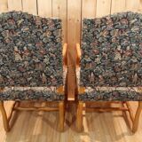 Pair of Louis XIII Style Armchairs in Sheep Bone, Needlepoint Tapestry