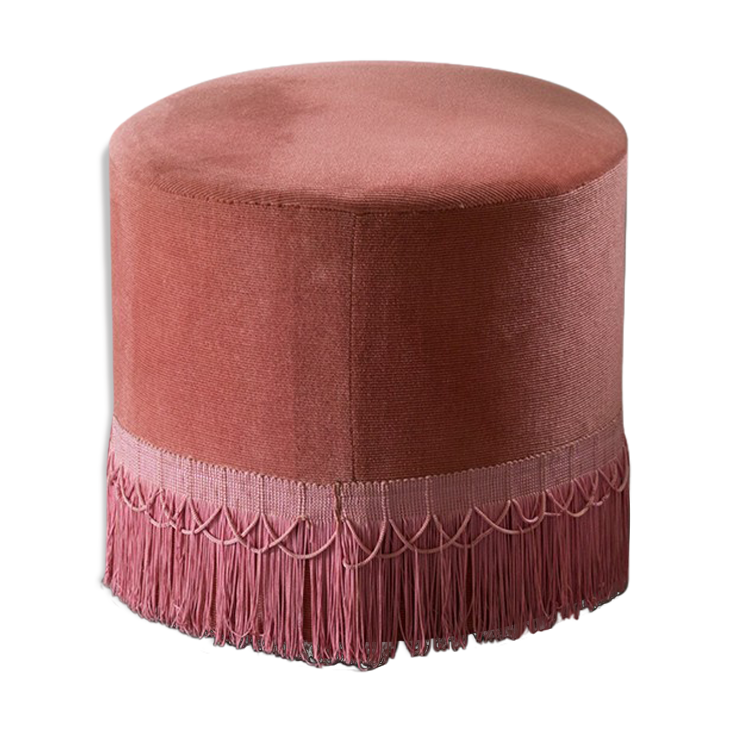Velvet pouf