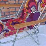 70's vintage fabric folding armchair