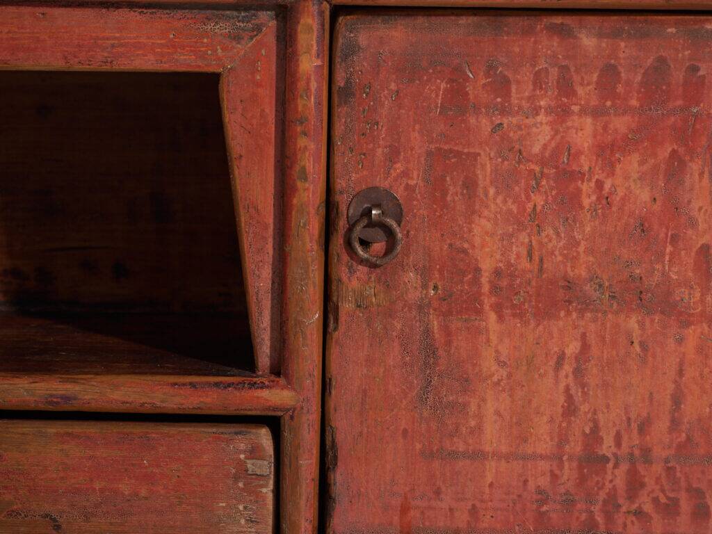 Antique low elm wood furniture – China, around 1900