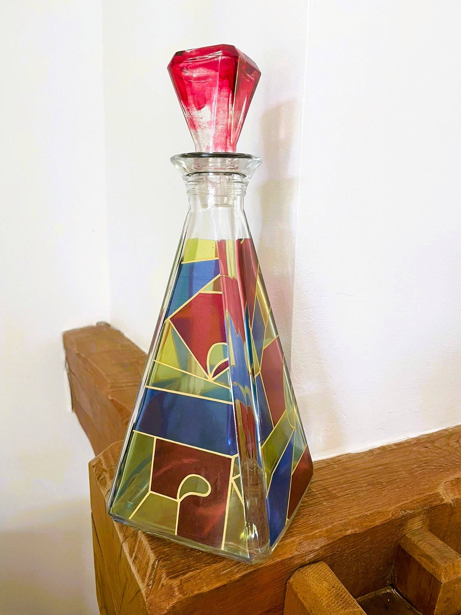 Carafe / vase multicolore italien