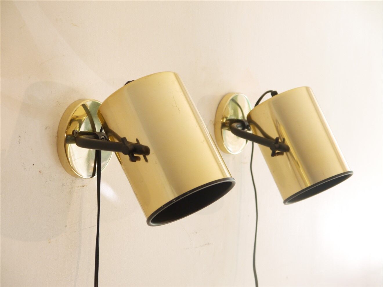 Pair of Scandinavian vintage wall lamps 1970