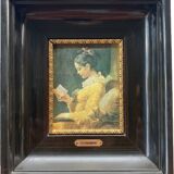 Limoges art enamels representing the Reader