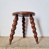Modernist farm stool with screw legs