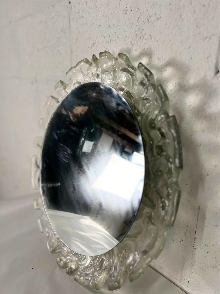 Miroir vintage avec éclairage verre glacé Hillebrand 48cm