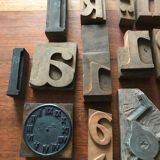 Wooden printing letters