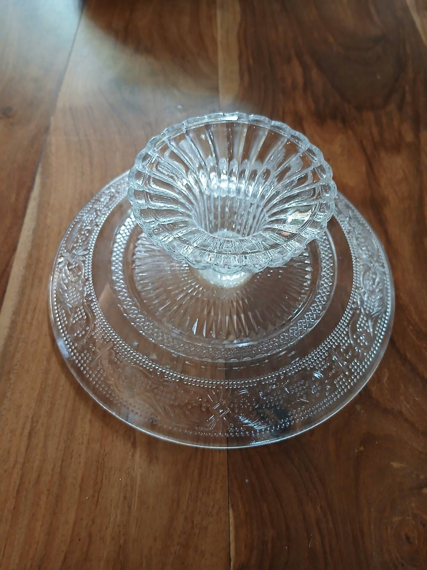 2 antique champagne flutes