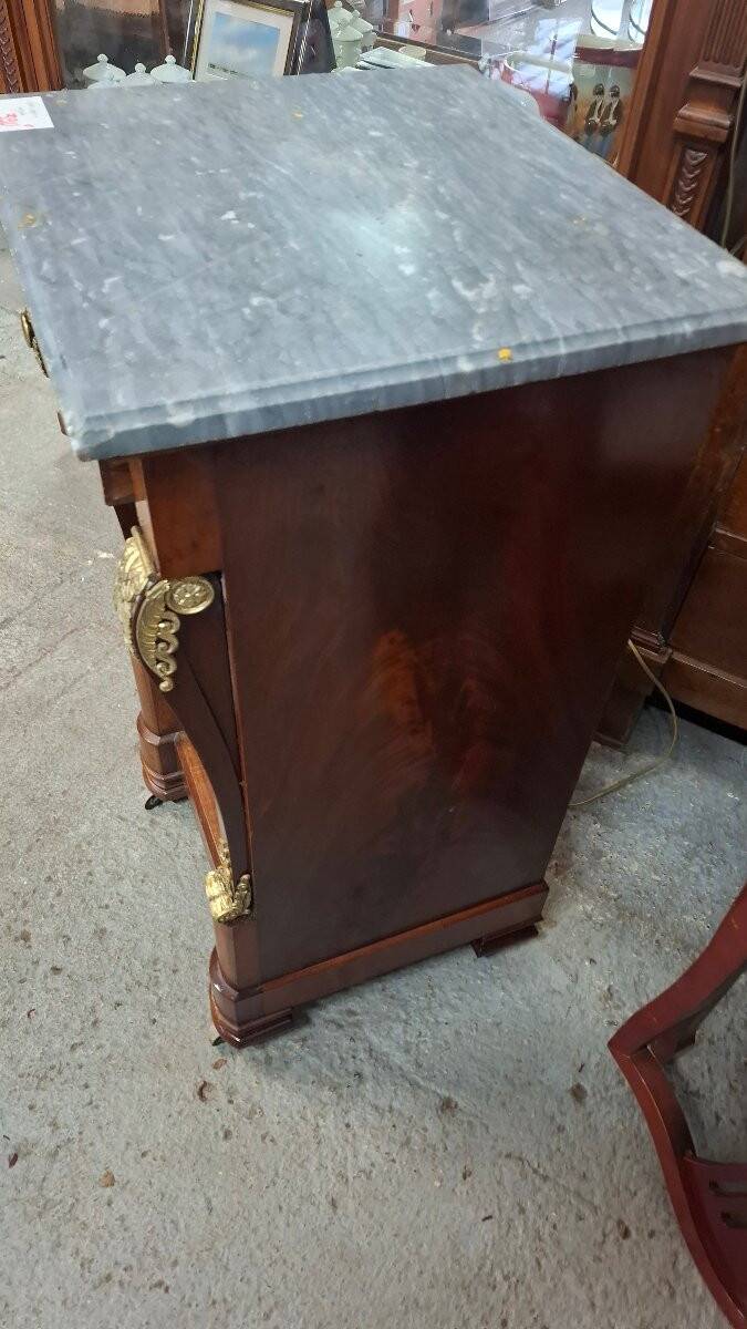 Empire mahogany bedside table