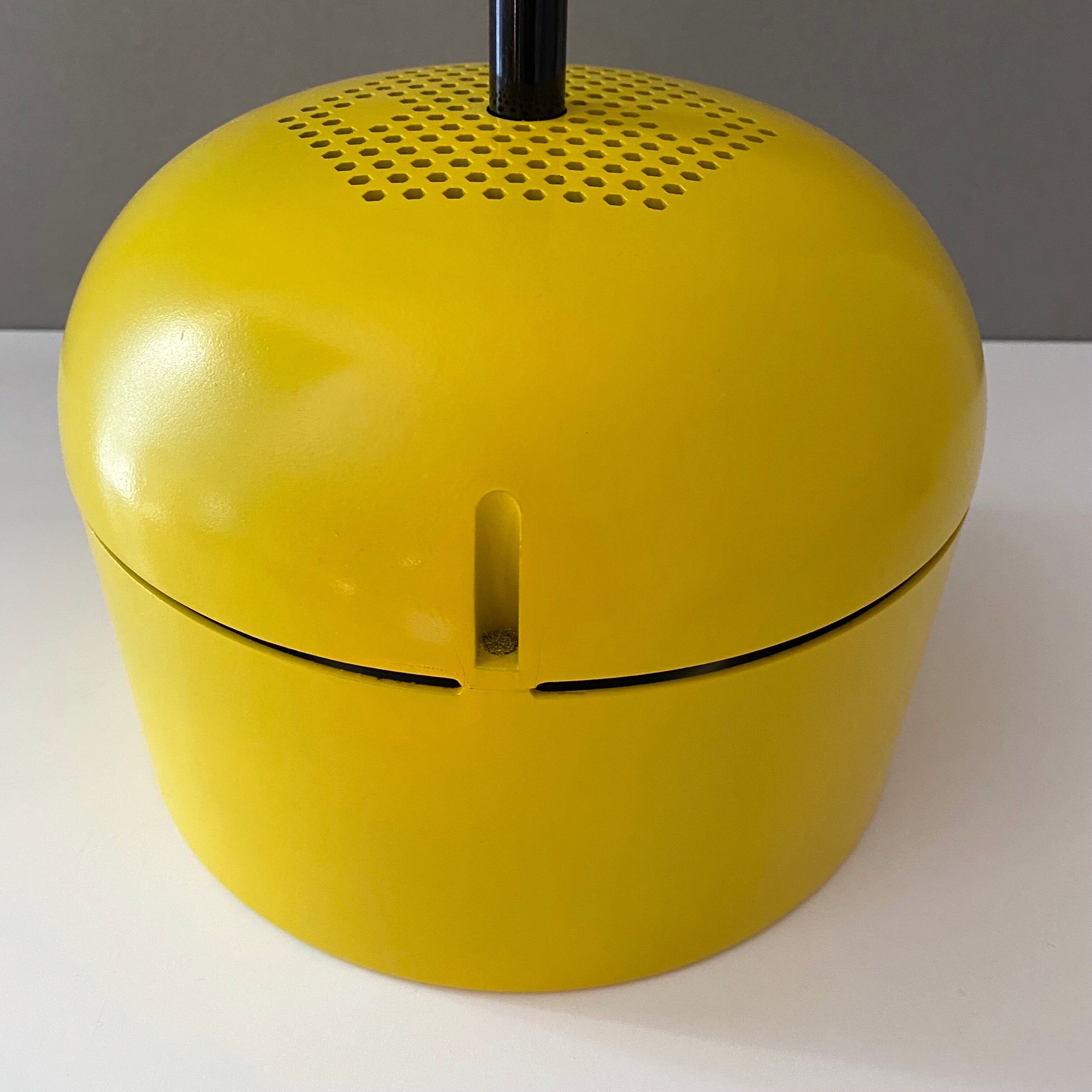 Yellow hanging lamp by Arnold Berges for Staff Leuchten, 70's interior
