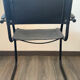 Vintage black sleigh armchair
