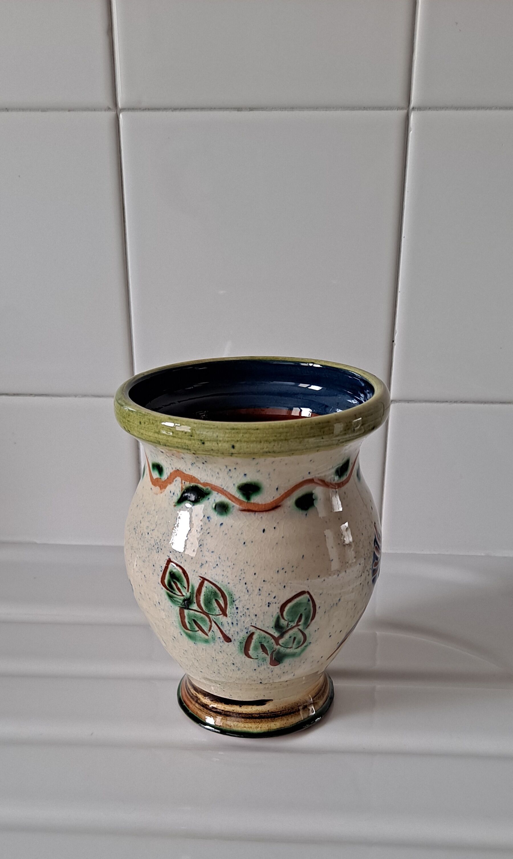 Vase terre vernissée