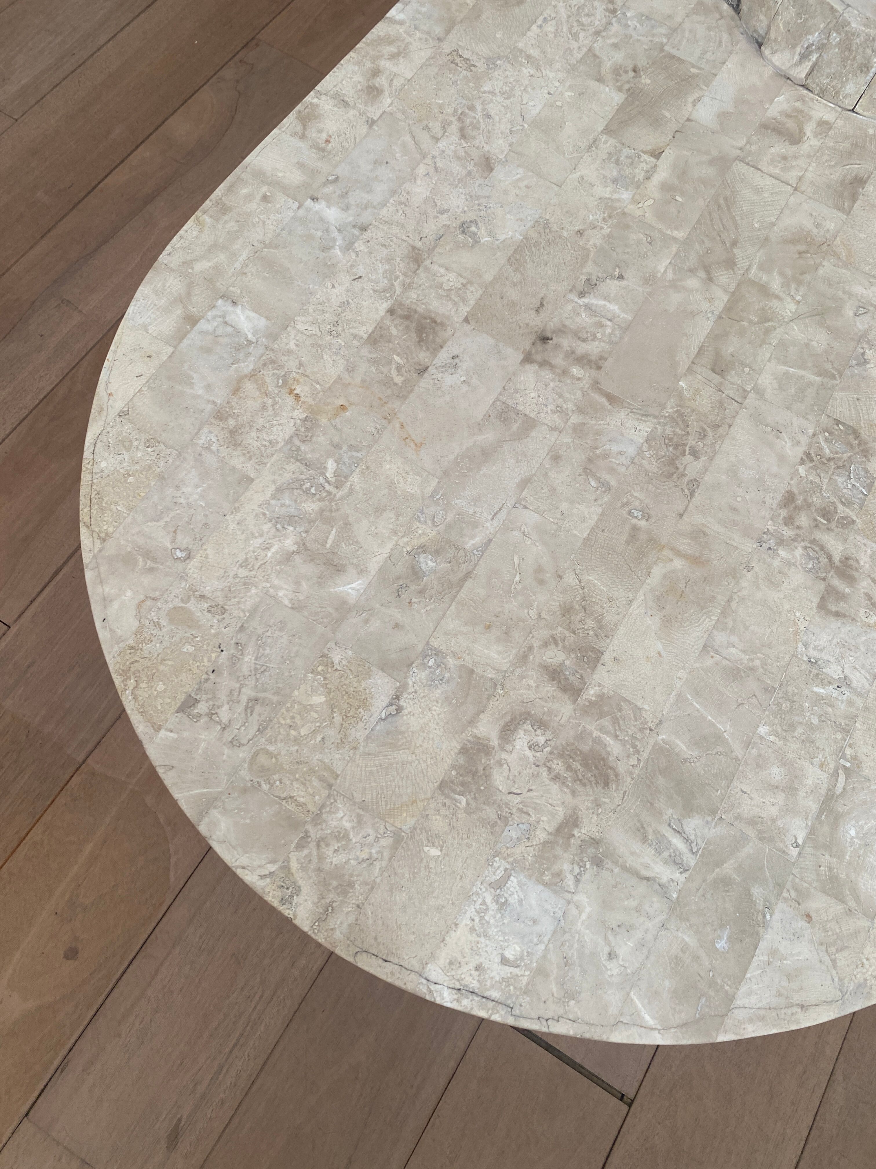 Table basse vintage en pierre de Mactan