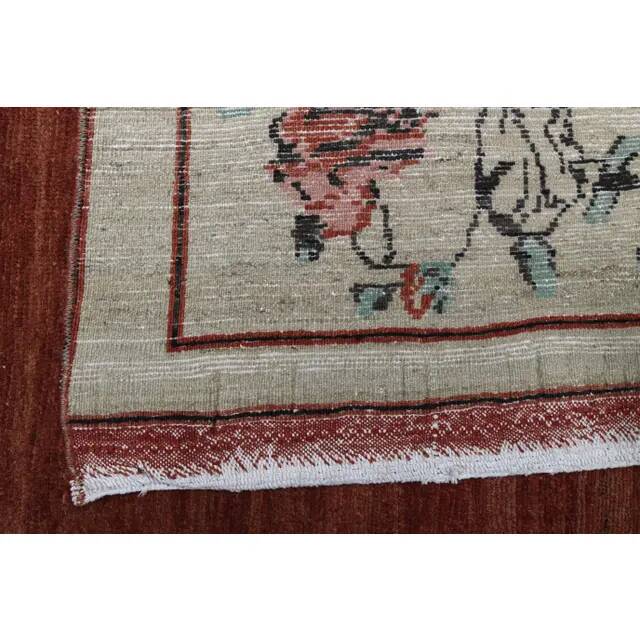 1970s Vintage Turkish Handmade Wool & Cotton Red Area Rug 239x363