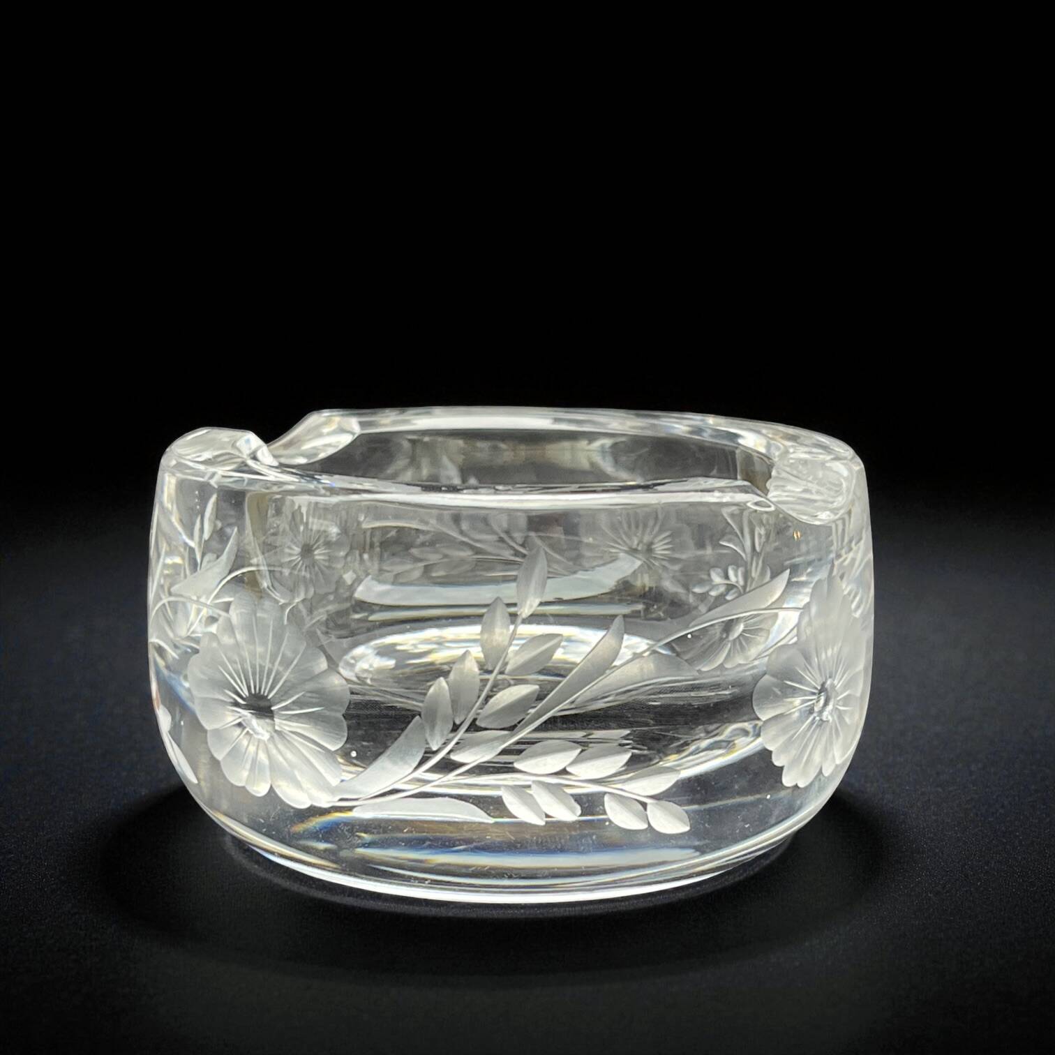 Cendrier en cristal gravé de Saint-Louis édition du 225ᵉ anniversaire, 1992
