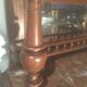 Henri II walnut sideboard, marble top
