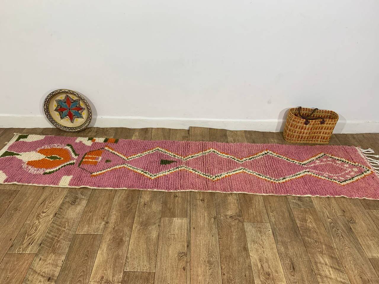 Handmade Moroccan Berber Rug 300 X 62 CM