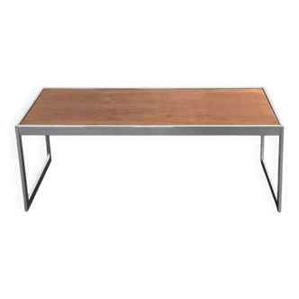 Teak and chrome coffee table, 1950s-60s