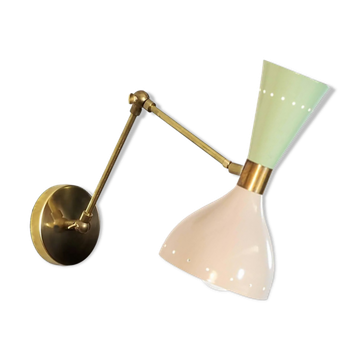 Applique moonlight blanc & vert sauge articulable