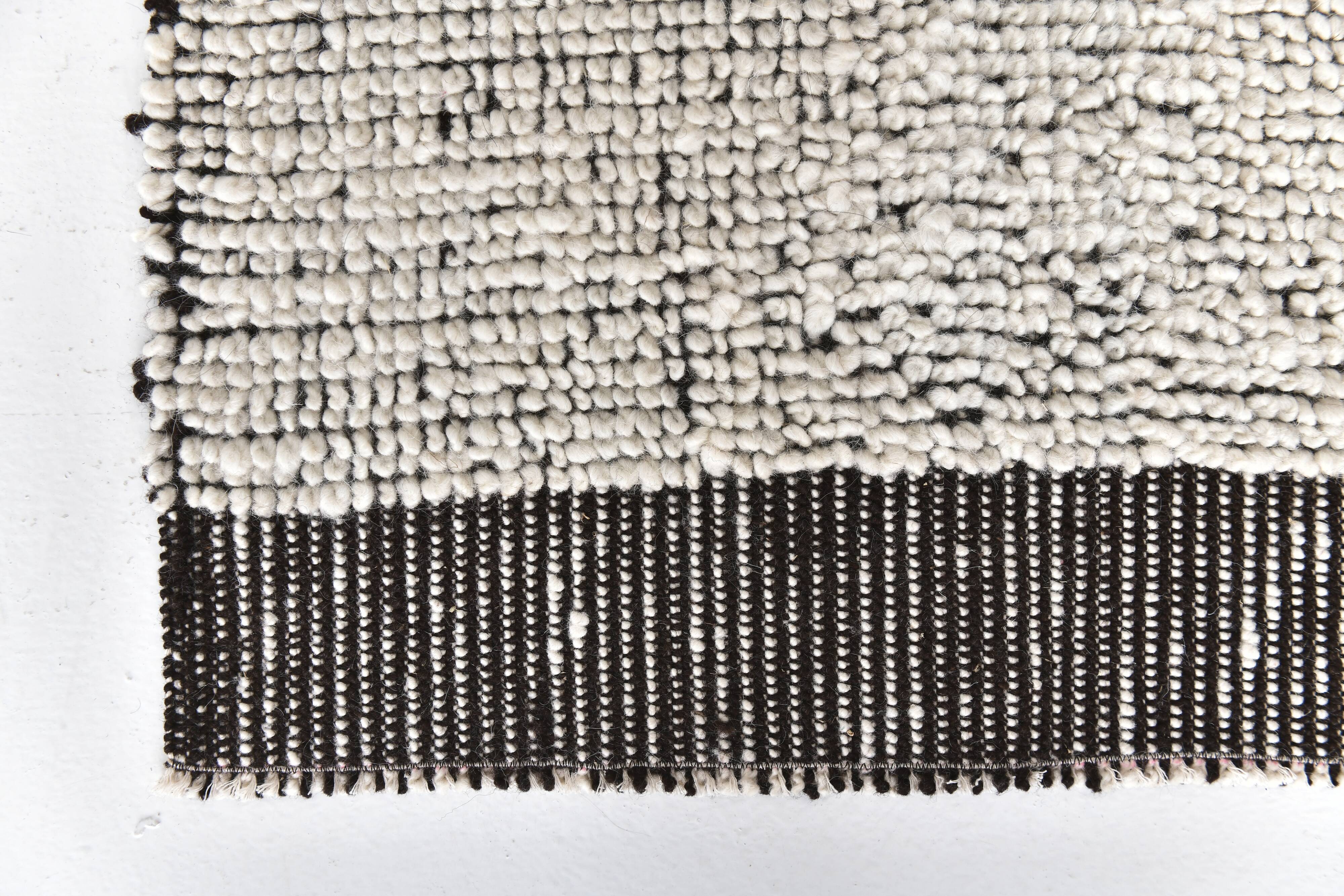 2x8 White Brown Striped Turkish Vintage Runner Rug 68x255Cm SK 242879