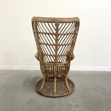 Gio Ponti rattan chair, Italy 1960s