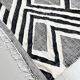 Kilim Berber Moroccan ecru with black graphic patterns 253x158cm
