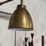 Vintage brass articulated wall lamp Scandinavian style
