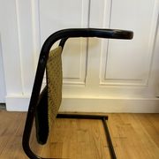 Piece of sofa smoked glass and fabric 70s