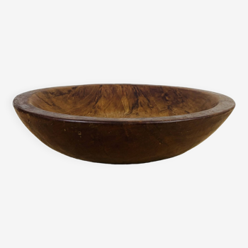 Empty fruit bowl pocket olive wood