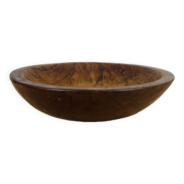 Empty fruit bowl pocket olive wood
