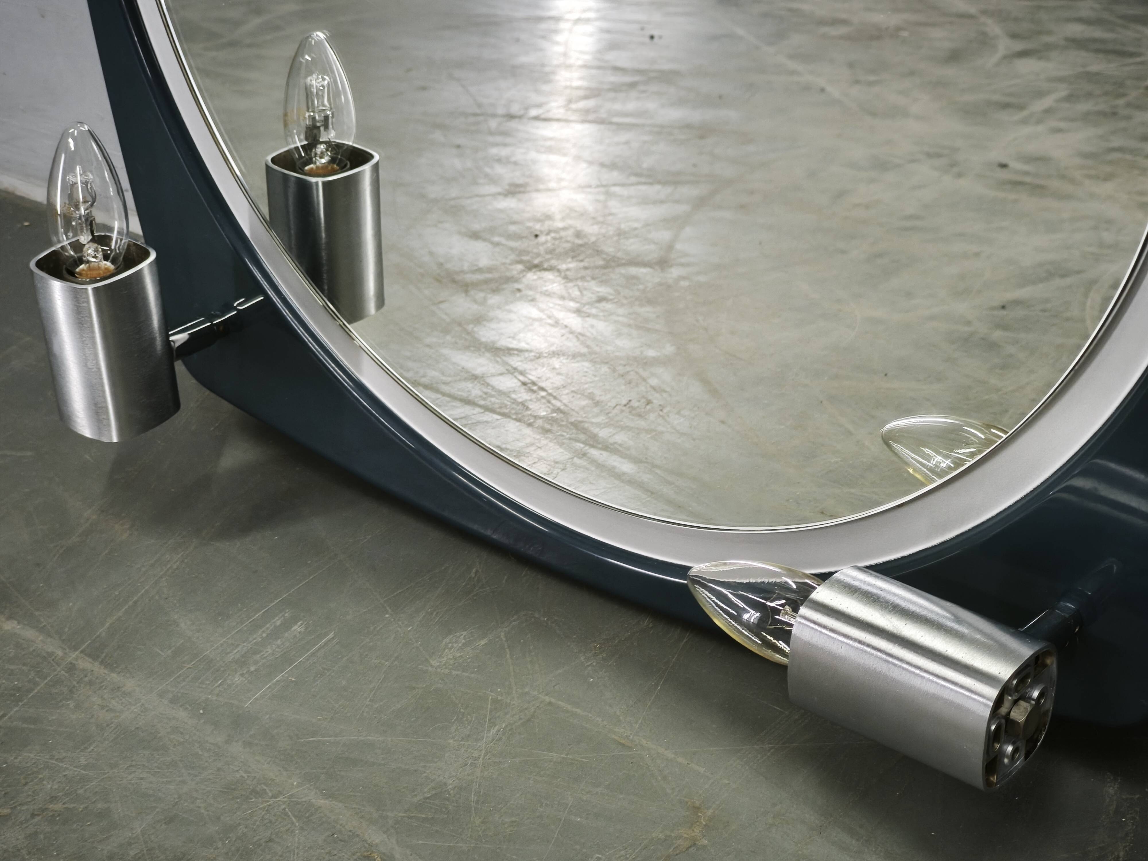 Miroir illuminé de l'ère spatiale italienne par Thema, années 1970