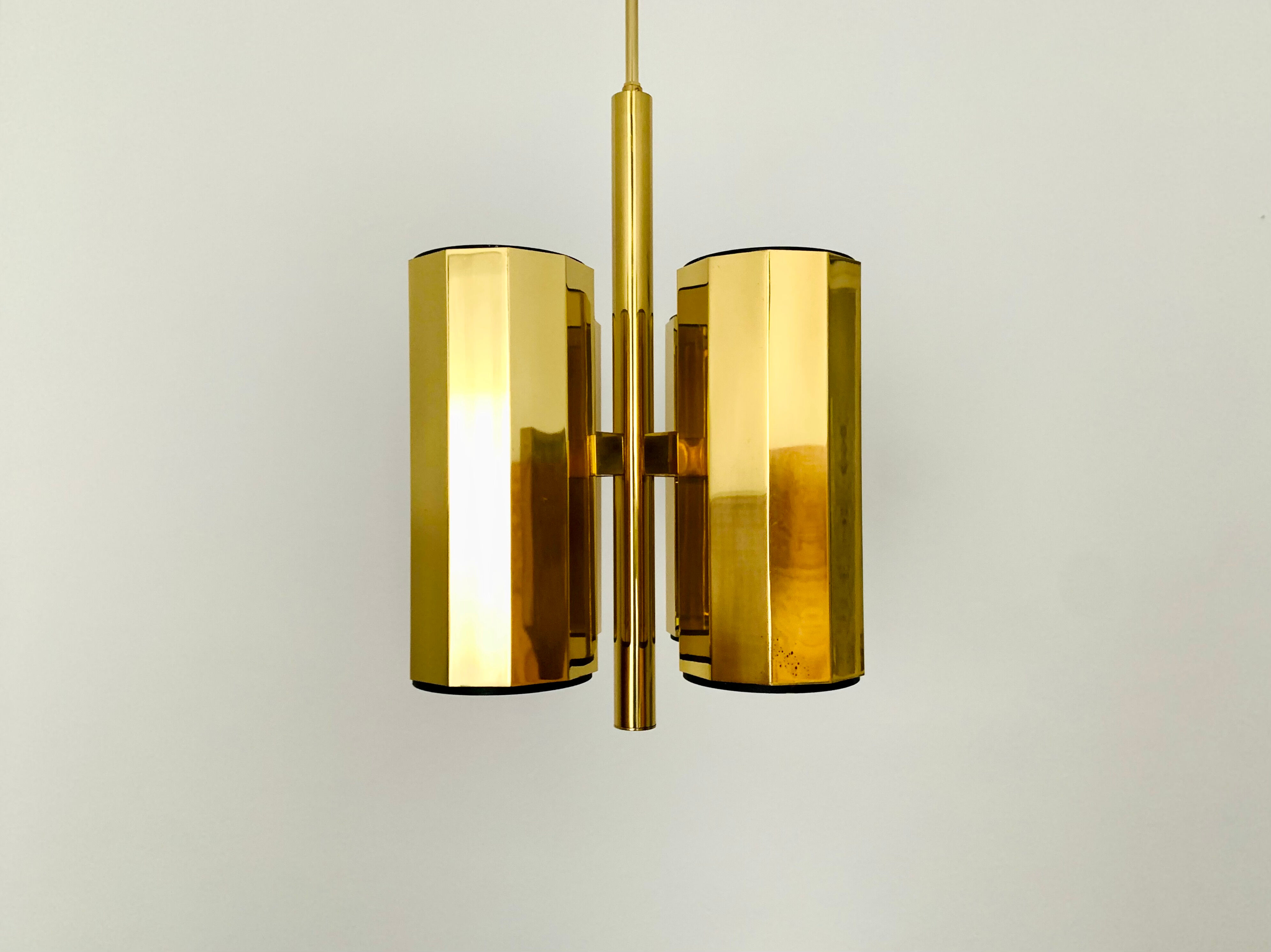 Brass chandelier