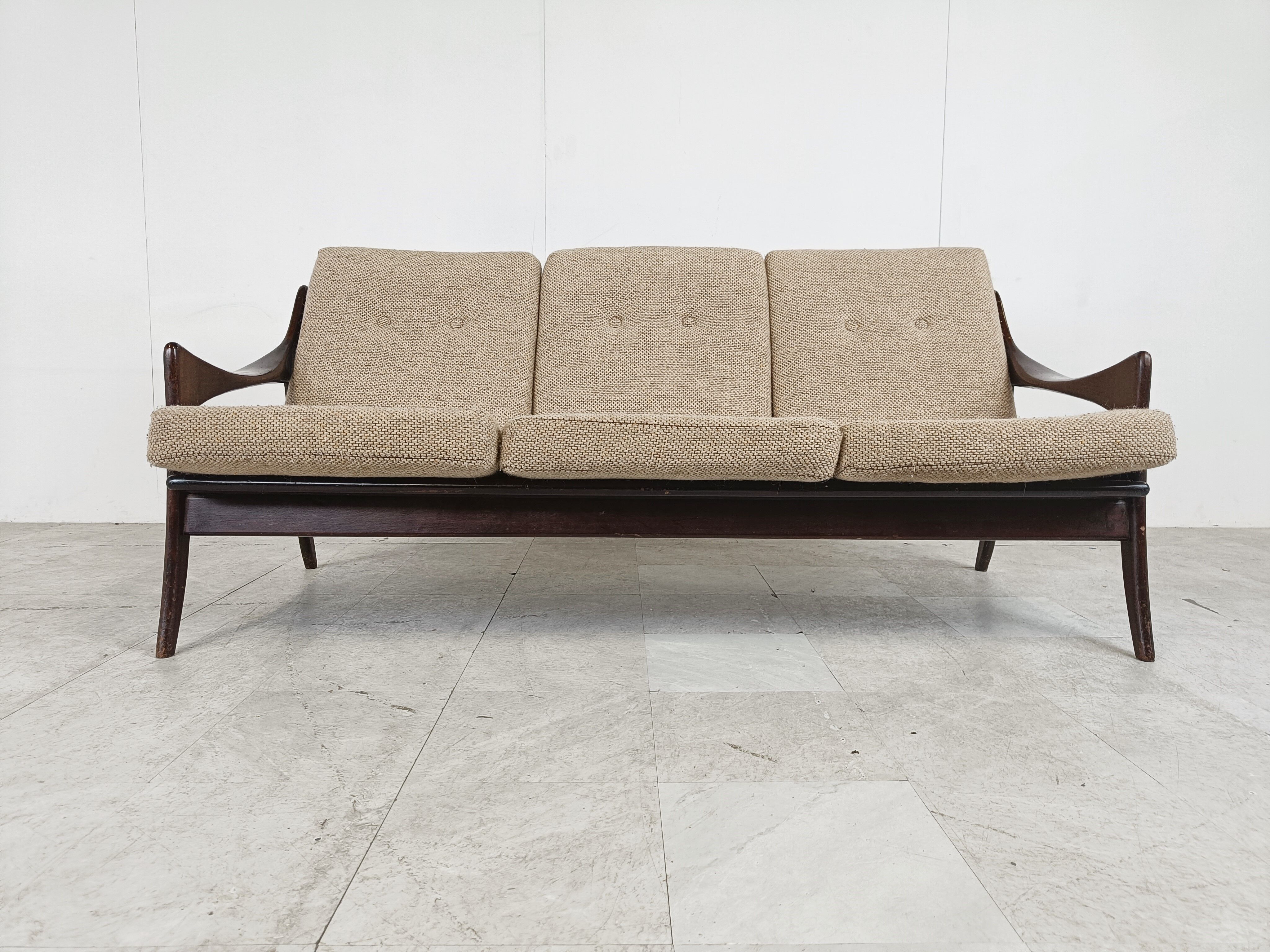 Vintage three seater sofa by de Ster Gelderland 1960s
