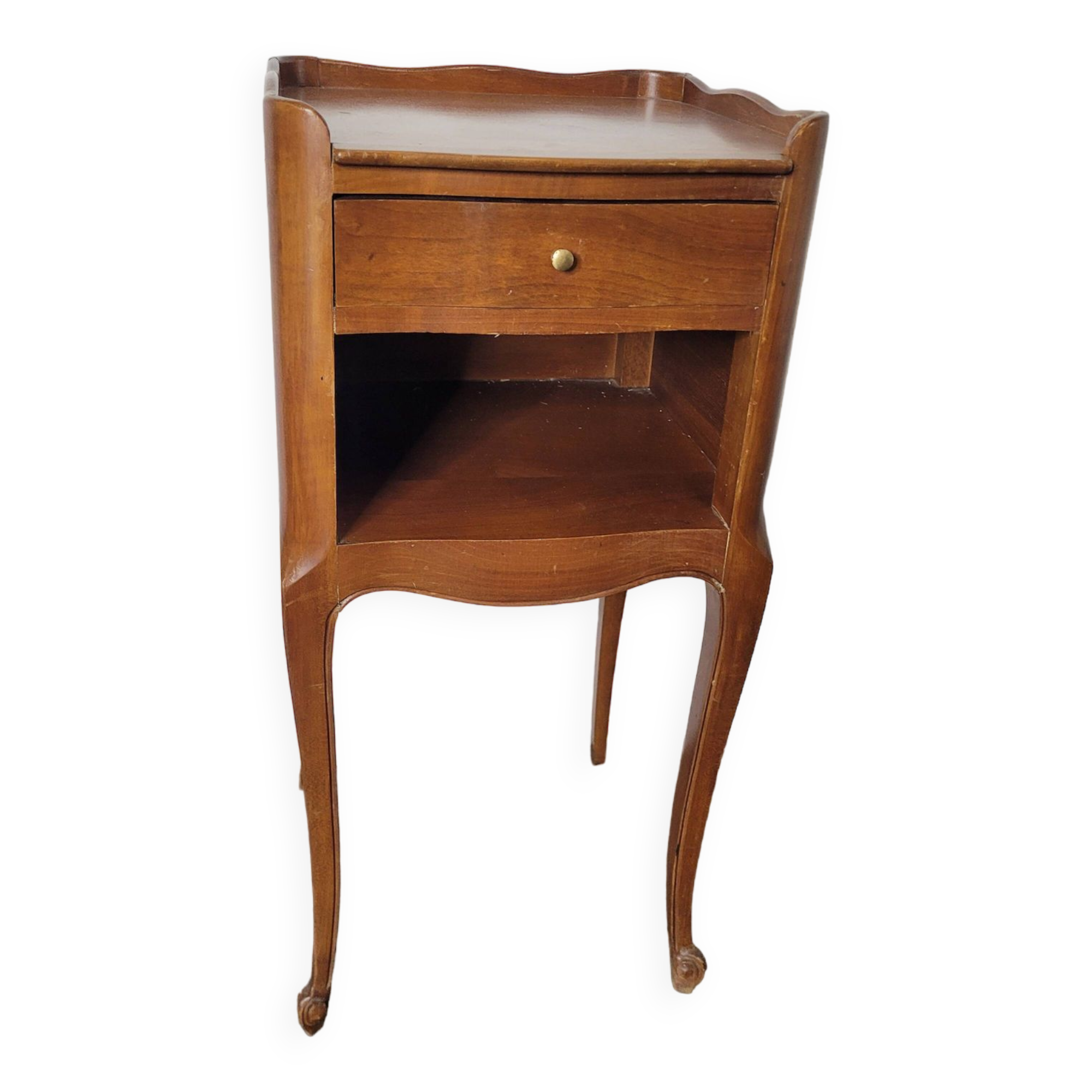Louis XV style bedside table in cherry wood